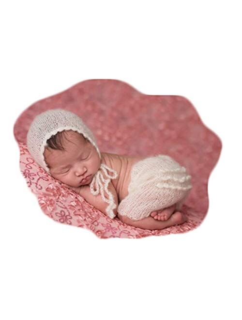 Vemonllas Fashion Cute Newborn Boy Girls Baby Costume Outfits Photography Props Hat Pants