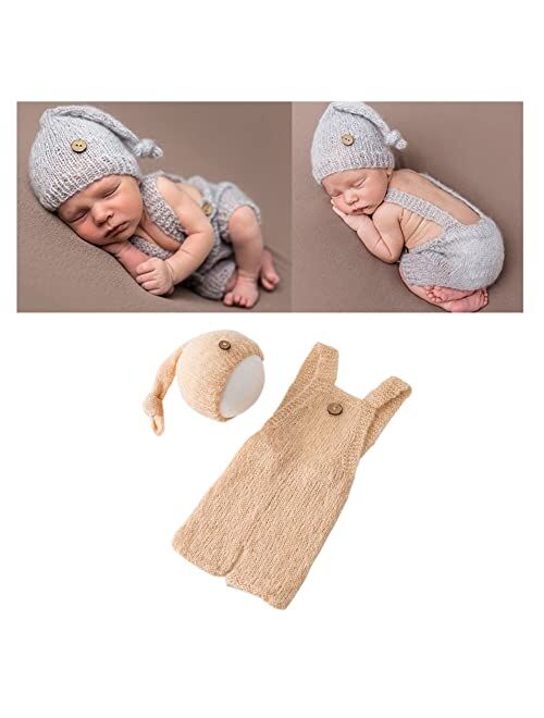 Vemonllas Fashion Cute Newborn Boy Girls Baby Costume Outfits Photography Props Hat Pants