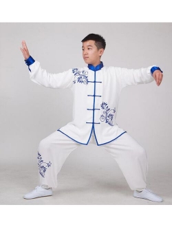 DIDUQIPAO Boy And Girl Oriental Tai Chi Suit Chinese Style Kung Fu Wushu Martial Arts Uniform Performance Jacket Pants Exercise Clothing