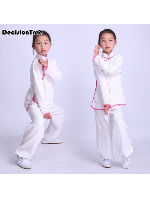 2021 children chinese traditional wushu uniform martial arts sets tai chi uniform chinese kung fu clothing for boy girl kids