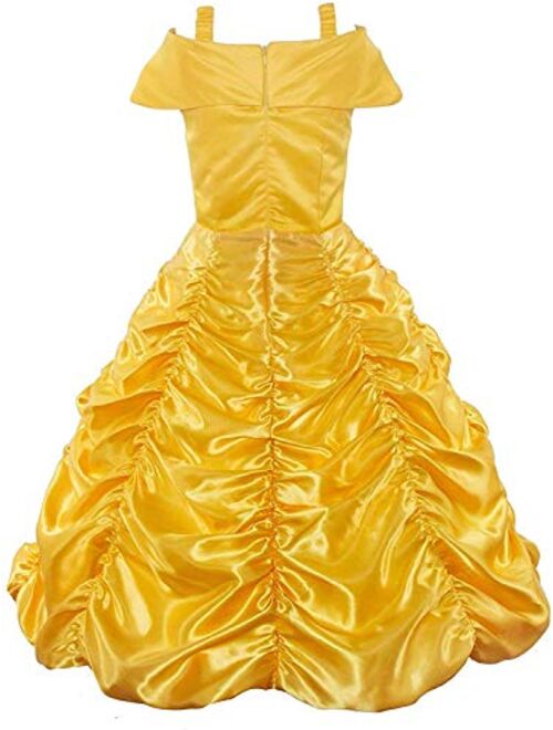 JerrisApparel Princess Dress Off Shoulder Layered Costume for Little Girl