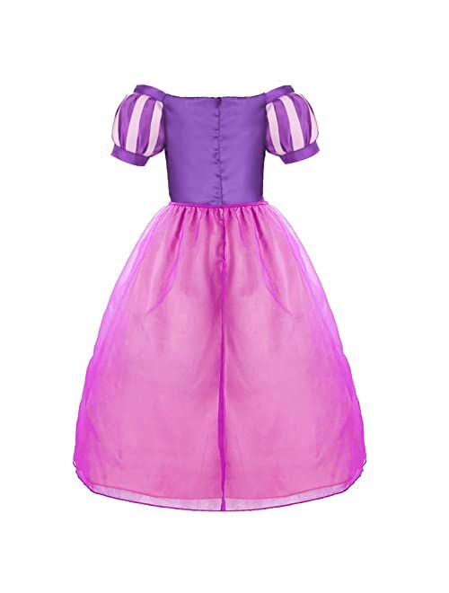 GJDAMFD Little Girls Princess Dresses Costumes Purple Princess Dresses for Girls