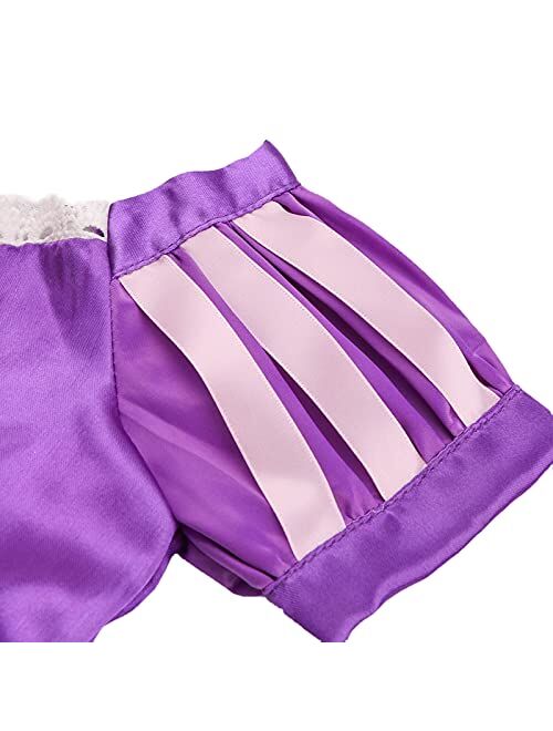 GJDAMFD Little Girls Princess Dresses Costumes Purple Princess Dresses for Girls