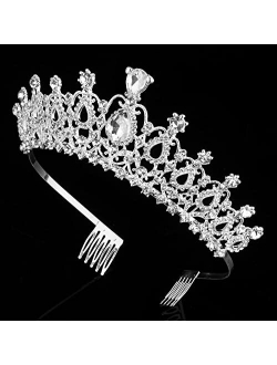 SAPOSTA Tiara Crowns for Women Tiaras for Girls Princess Crown for Birthday Halloween Costume Bride Wedding Queen, Crystal Tiara