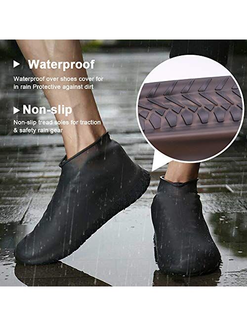 Nirohee Silicone Shoes Covers, Shoe Covers, Rain Boots Reusable Easy to Carry for Women, Men, Kids.