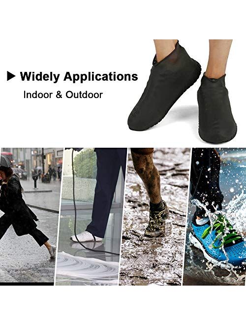 Nirohee Silicone Shoes Covers, Shoe Covers, Rain Boots Reusable Easy to Carry for Women, Men, Kids.