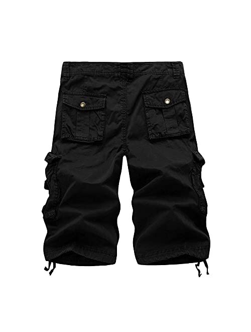 Buy TRGPSG Men's Cargo Shorts, Relaxed Fit Capri Cotton Shorts, Below ...