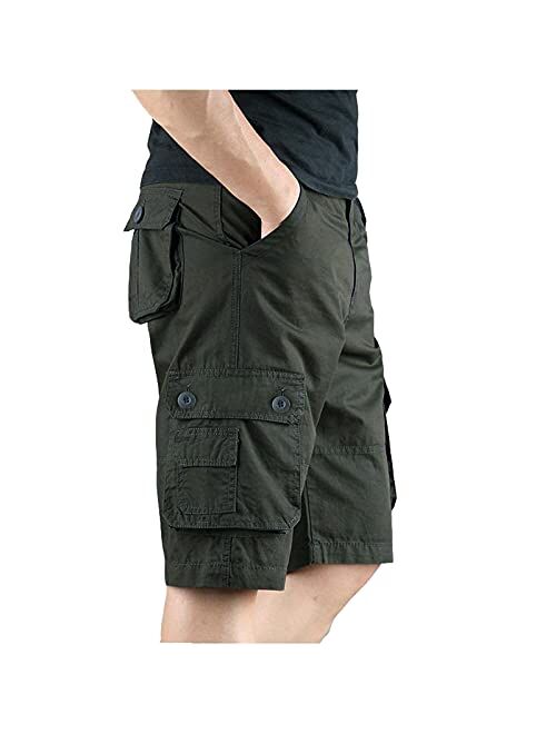 aihihe Quick Dry Cargo Shorts for Men with Pockets Relaxed Fit Casual Outdoor Stretchy Lightweight Short with Multi Pockets