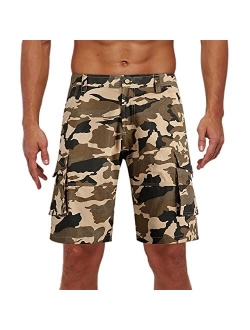 Wirltte Men's Cargo Shorts Men Tactical Cargo Shorts Breathable Relaxed Fit Casual Shorts