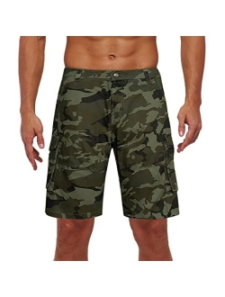 Wirltte Men's Cargo Shorts Men Tactical Cargo Shorts Breathable Relaxed Fit Casual Shorts