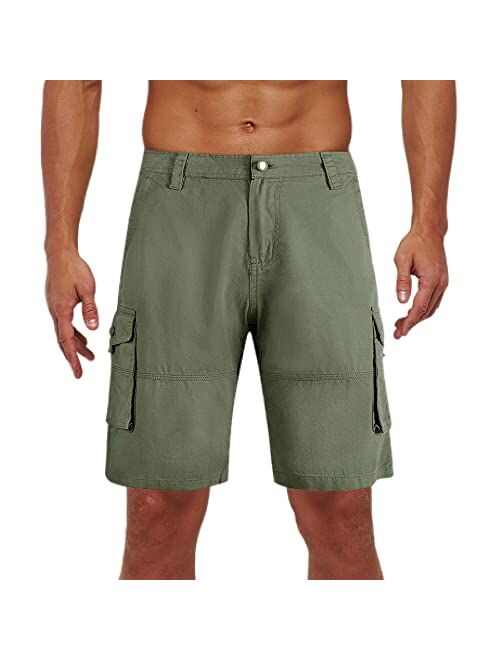 Wirltte Men's Cargo Shorts Men Tactical Cargo Shorts Breathable Relaxed Fit Casual Shorts