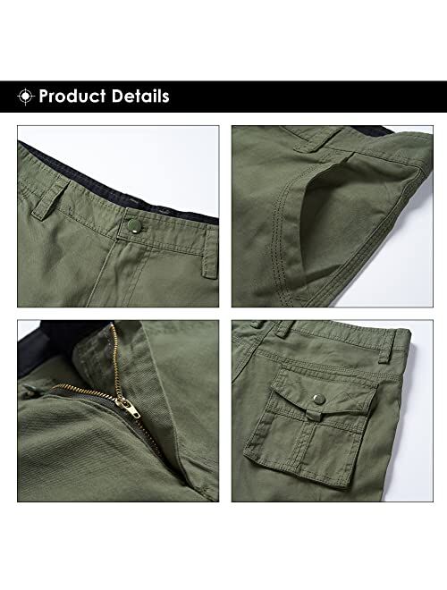 Wirltte Men's Cargo Shorts Men Tactical Cargo Shorts Breathable Relaxed Fit Casual Shorts