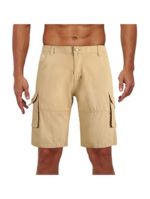 Wirltte Men's Cargo Shorts Men Tactical Cargo Shorts Breathable Relaxed Fit Casual Shorts