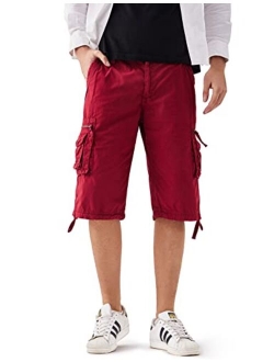 Facitisu Cargo Shorts for Men Casual Multi Pockets