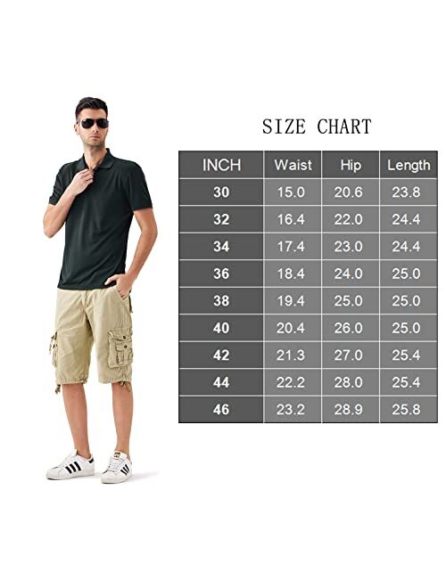 Facitisu Cargo Shorts for Men Casual Multi Pockets