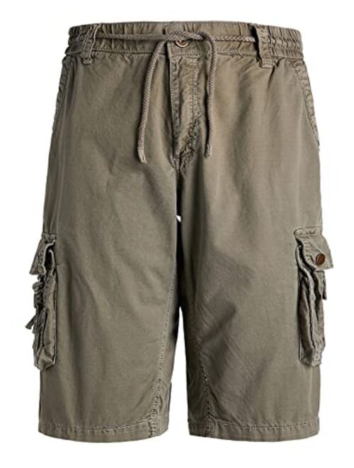 Facitisu Cargo Shorts for Men Casual Multi Pockets