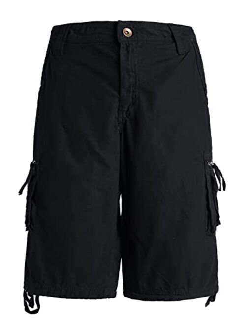 Facitisu Cargo Shorts for Men Casual Multi Pockets