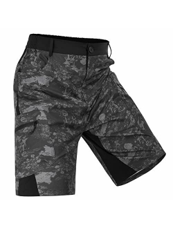 JACK SMITH Men's Cargo Hiking Shorts UPF 50+ Camo Water Resistant Quick Dry Outdoor Shorts Elastic Waist with 5 Pockets S-XXL