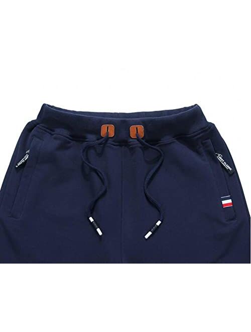 Generic Summer Men's Plus Size Casual Five Point Shorts Mens Athletic Shorts with Zip Pockets