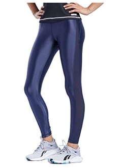 by Reebok Women's High-Rise Shiny Leggings