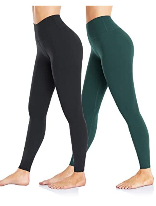 AHLW Buttery Soft High Waisted Leggings for Women Elastic Skin-Friendly Comfortable Yoga Pants Daily Casual Leggings