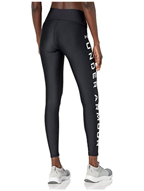 Under Armour Women's HeatGear Branded No-Slip Waistband Leggings