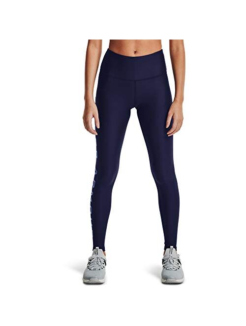 Under Armour Women's HeatGear Branded No-Slip Waistband Leggings