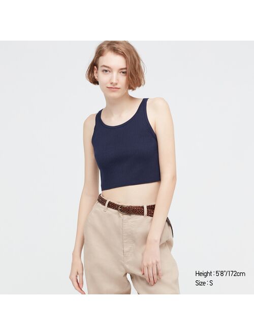 UNIQLO Ribbed Sleeveless Cropped Top