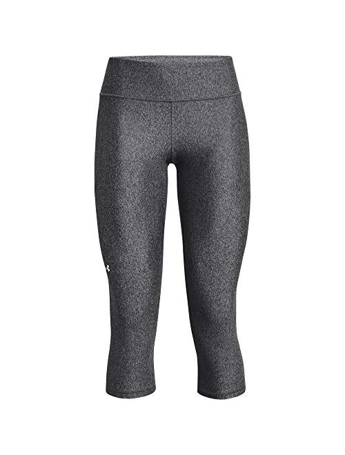 Under Armour Women's HeatGear Mid No-Slip Waistband Pocketed Capri