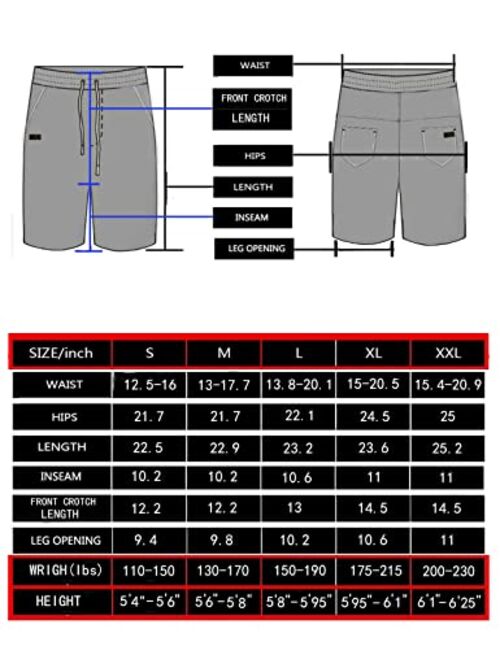 BIBONG Men's Perfect Classic Fit Shorts Chino Casual Cotton Shorts Home Leisure Beach Sports Shorts Jogger Shorts