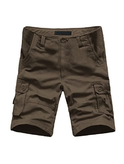 Aihihe Baggy Big and Tall Mens Shorts Waterproof Mens and Big and Tall Twill Cargo Shorts with Belt