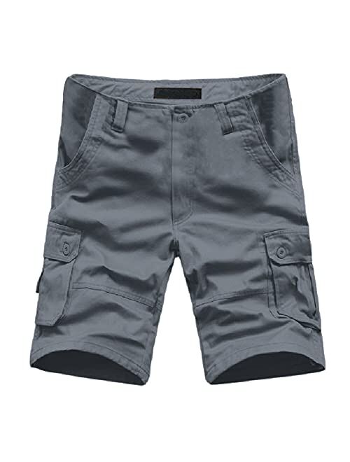 Aihihe Baggy Big and Tall Mens Shorts Waterproof Mens and Big and Tall Twill Cargo Shorts with Belt