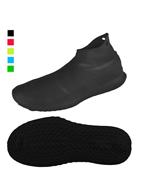 LEGELITE Reusable Silicone Waterproof Shoe Covers, No-Slip Silicone Rubber Shoe Protectors for Kids,Men and Women