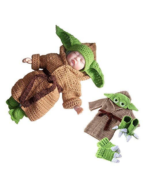 TIMSOPHIA Newborn Infant Baby Photography Prop Crochet Knit Hat Diaper Costume Set Handmade Cap Outfits Hat for Baby Shower