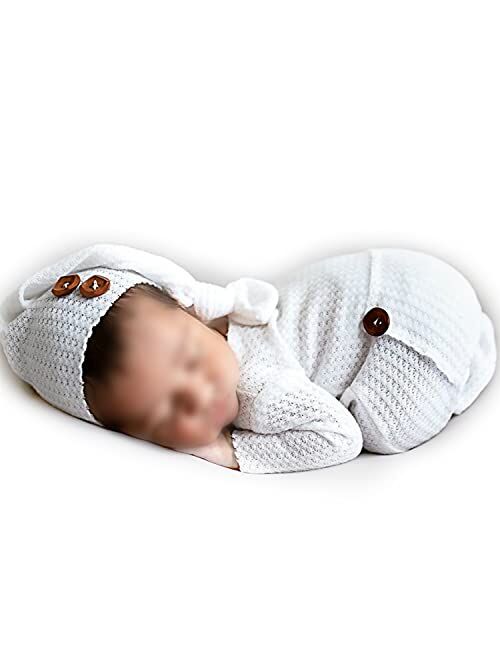 BLUETOP Crochet Baby Outfits Newborn Photography Prop Clothes Handmade Infant Costume Knitted Sets