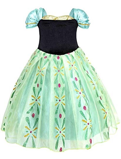 Xinfenglai Green Girls Cosplay Dance Dress Princess Costume