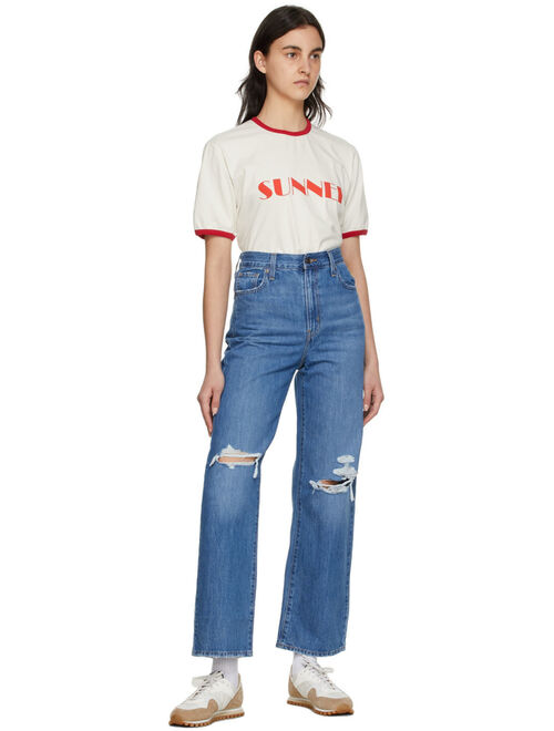 Levi's Blue High-Waisted Straight Jeans