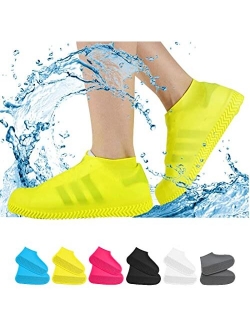 VBoo Waterproof Shoe Covers, Non-Slip Water Resistant Overshoes Silicone Rubber Rain Shoe Cover Protectors for Kids, Men, Women