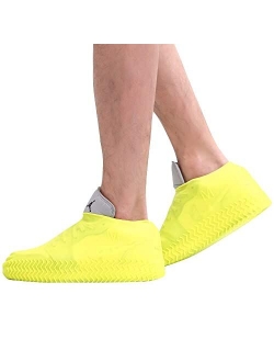 WHYJJQIAN Waterproof Silicone Shoe Cover,Reusable Non Slip Rubber Rain Shoe Cover Unisex Shoe Protectors Outdoor with Non-slip Sole for Rainy and Snowy