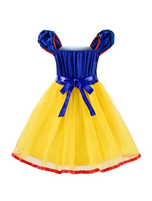 ReliBeauty Girls Elastic Waist Backless Princess Dress Costume