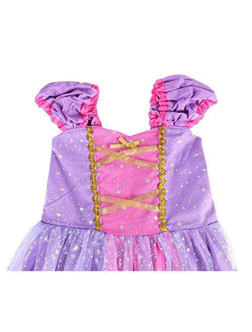 Suyye Princess Dress Costume for Little Girl Baby Shining Birthday Dress