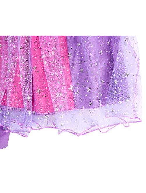 Suyye Princess Dress Costume for Little Girl Baby Shining Birthday Dress