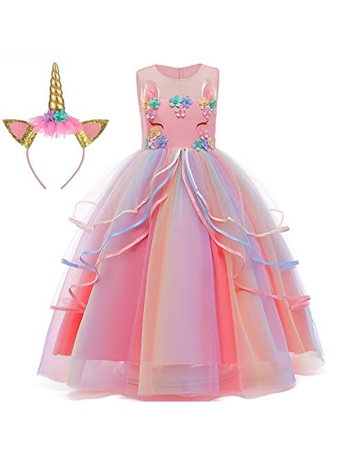 Buy YOJOJOCO Princess Unicorn Dress Up for Little Girls Birthday ...