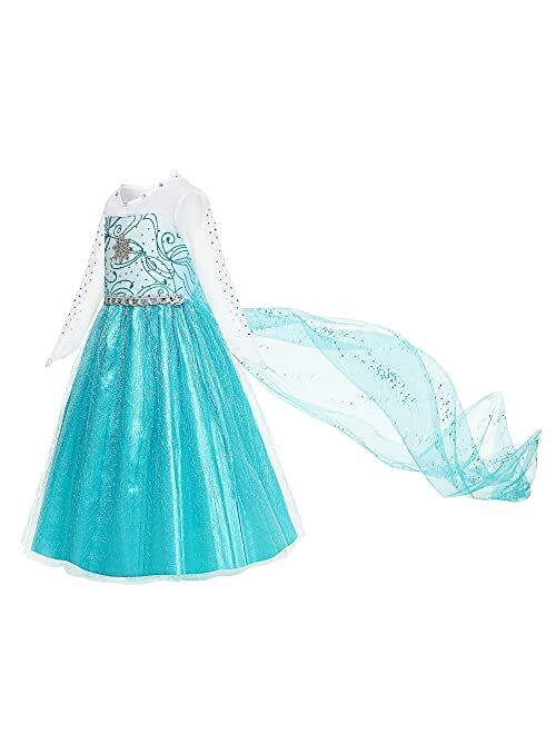 LURLEEZ Princess Costumes for Little Girls Dress Up Clothes for Little Girls Toddler Costume with Accessories Christmas Birthday