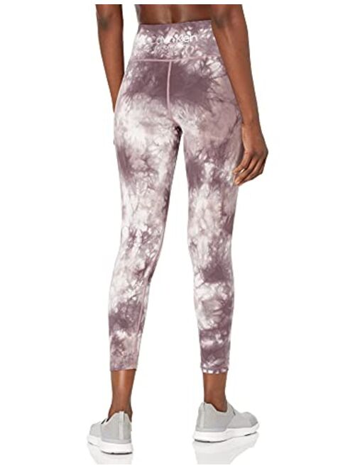 Calvin Klein Performance Women's Oslo Tie Dye High Waist 7/8 Length Legging