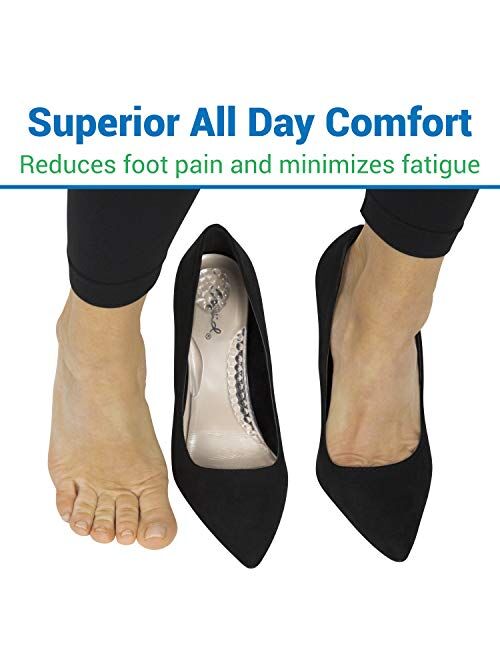 ViveSole High Heels Inserts for Women - Silicone Gel Dress Shoe Insole - Durable, Comfortable Metatarsal Pad - Orthopedic Foot Heel Cup for Plantar Fasciitis, Blister Pre