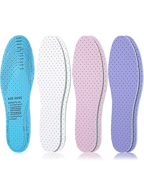 Sintege 3 Pairs Breathable Shoe Insoles Inserts Ultra-Soft Cushioning Walking Comfort Insoles Double-Layer Latex Foam Perforated Insoles Replacement Insoles for Men 7-11 