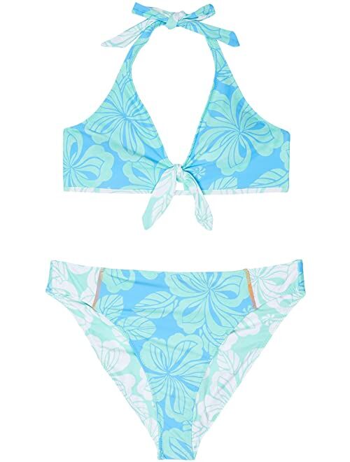 Hobie Kids Honolulu Honey Reversible Halter Bralette and Hipster (Big Kids)