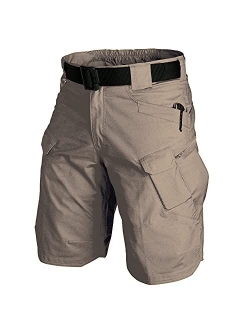 Kolongvangie Tactical Workout Shorts for Men Outdoor Casual Quick Dry Hiking Cargo Shorts with Multi Pockets 28-46 (No Belt)