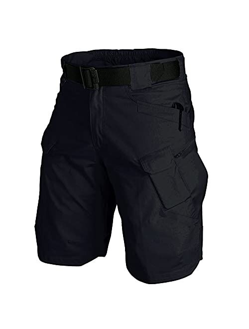 Kolongvangie Tactical Workout Shorts for Men Outdoor Casual Quick Dry Hiking Cargo Shorts with Multi Pockets 28-46 (No Belt)